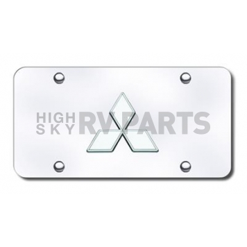 Automotive Gold License Plate - Mitsubishi Logo Stainless Steel - MITCC