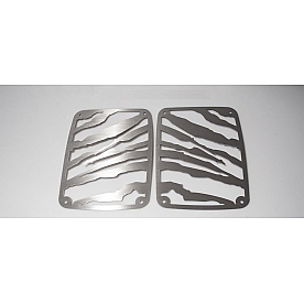 American Car Craft Tail Light Cover - Stainless Steel Silver Set Of 2 - 142094