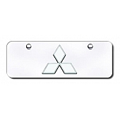 Automotive Gold License Plate - Mitsubishi Logo Stainless Steel - MITCCM