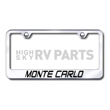 Automotive Gold License Plate Frame - Silver Stainless Steel - LFMTCEC