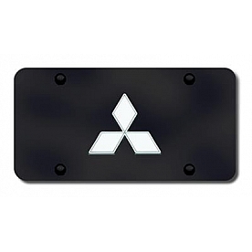 Automotive Gold License Plate - Mitsubishi Logo Stainless Steel - MITGB
