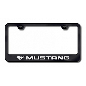 Automotive Gold License Plate Frame - Black Stainless Steel - LFMUSEB
