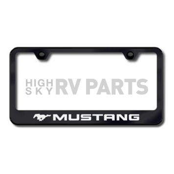 Automotive Gold License Plate Frame - Black Stainless Steel - LFMUSEB