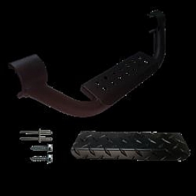 Warrior Products Nerf Bar Step Plate Black Aluminum Single - 55006BK