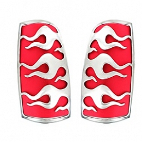 All Sales Tail Light Cover - ABS Plastic Silver Set Of 2 - 132950