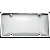 Cruiser License Plate Cover - Plastic Silver/ Clear - 60310
