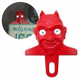 AutoLoc License Plate Topper - El Diablo Devil Cast Alloy Metal Red - VPALPT001