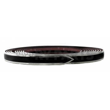 Cowles Products Side Molding - Black With Silver Trim PVC Plastic Matte With Chrome Plated Trim - 2513501-2