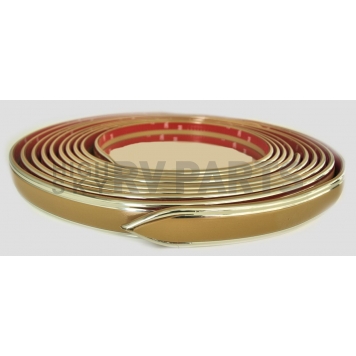 Cowles Products Side Molding - Buckskin With Silver Trim PVC Plastic Matte With Chrome Plated Trim - 2513508-2