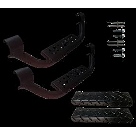 Warrior Products Nerf Bar Step Plate Black Aluminum Set Of 2 - 55010BK