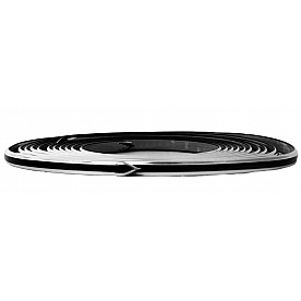Cowles Products Side Molding - Black With Silver Trim PVC Plastic Matte With Chrome Plated Trim - 2553001