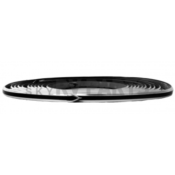 Cowles Products Side Molding - Black With Silver Trim PVC Plastic Matte With Chrome Plated Trim - 2553001