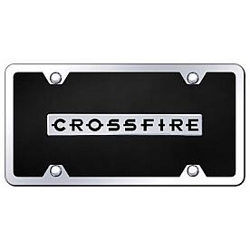 Automotive Gold License Plate - Crossfire Acrylic - BCROCBK