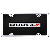Automotive Gold License Plate - Dodge Stripe Acrylic - BDODSCBK