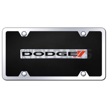 Automotive Gold License Plate - Dodge Stripe Acrylic - BDODSCBK