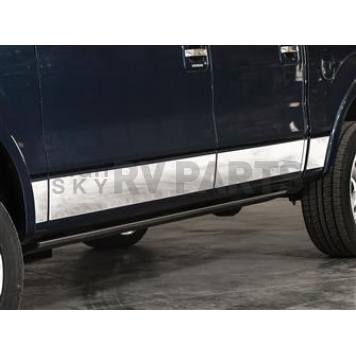 Innovative Creations Inc. Rocker Panel Molding - Polished Stainless Steel Silver Set of 6 - T1137304M