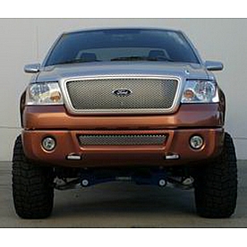 Street Scene Bumper Grille Insert Mesh Brushed Silver Aluminum - 95077833