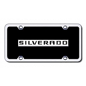 Automotive Gold License Plate - Silverado Acrylic - BSILCBK