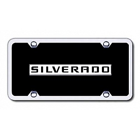 Automotive Gold License Plate - Silverado Acrylic - BSILCBK