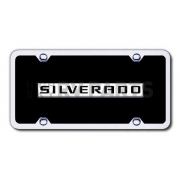 Automotive Gold License Plate - Silverado Acrylic - BSILCBK
