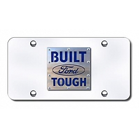 Automotive Gold License Plate - Built Ford Tough Stainless Steel - BFT2SC