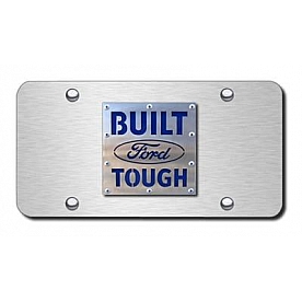 Automotive Gold License Plate - Built Ford Tough Stainless Steel - BFT2SS