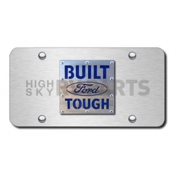Automotive Gold License Plate - Built Ford Tough Stainless Steel - BFT2SS