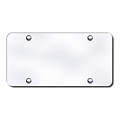 Automotive Gold License Plate - White Stainless Steel - BNKFW