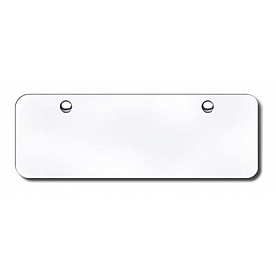 Automotive Gold License Plate - White Stainless Steel - BNKMW