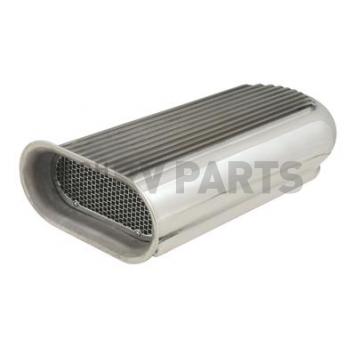 Mr. Gasket Hood Scoop - Double Vented Polished Aluminum Silver - 5233
