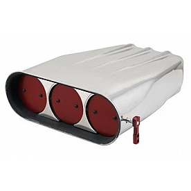 Mr. Gasket Hood Scoop - Original Street Scoop II Powder Coated Aluminum Silver - 6658