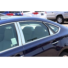 TFP (International Trim) Body Pillar Cover - Polished Stainless Steel Silver Set of 8 - 82430