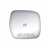 K-Source Exterior Mirror Glass Square Power/ Manual Single - 90192