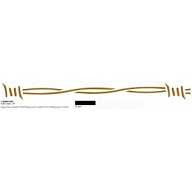 Cowles Products Pinstripe Tape - Single Barbed Wire Stripe Vinyl Black - 113003