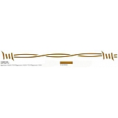 Cowles Products Pinstripe Tape - Single Barbed Wire Stripe Vinyl Gold Metallic - 113004