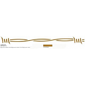 Cowles Products Pinstripe Tape - Single Barbed Wire Stripe Vinyl Gold Metallic - 113004