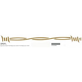 Cowles Products Pinstripe Tape - Single Barbed Wire Stripe Vinyl Silver Metallic - 113007