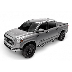 N-Fab Nerf Bar - Truck Wheel to Wheel Black Matte Textured Powder Coated Steel Round - F17110QCTX