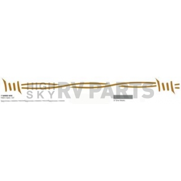 Cowles Products Pinstripe Tape - Single Barbed Wire Stripe Vinyl Silver Metallic - 122007