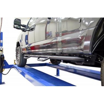 N-Fab Nerf Bar - Truck Wheel to Wheel Black Gloss Powder Coated Steel Round - F17114CC