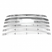 Paramount Automotive Grille Insert - Polished Aluminum Horizontal Bar - 380310