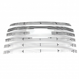 Paramount Automotive Grille Insert - Polished Aluminum Horizontal Bar - 380310