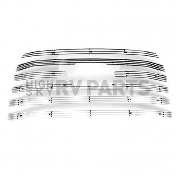 Paramount Automotive Grille Insert - Polished Aluminum Horizontal Bar - 380310