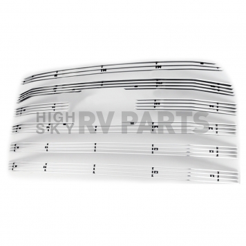 Paramount Automotive Grille Insert - Polished Aluminum Horizontal Bar - 380310-2