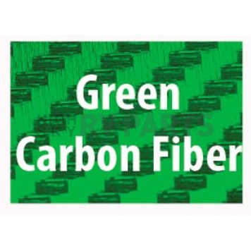 American Car Craft Exterior Mirror Trim Ring Stainless Steel Green Carbon Fiber - 052029GRN-2