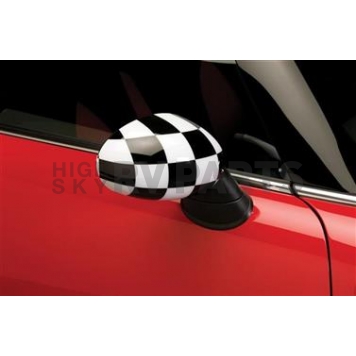 Putco Exterior Mirror Cover Driver And Passenger Side Black/ White ABS Plastic Set Of 2 - 400519