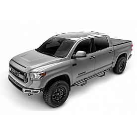 N-Fab Nerf Bar - Truck Wheel to Wheel Black Matte Textured Powder Coated Steel Round - C17113CCTX