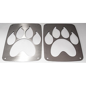 American Car Craft Tail Light Cover - Stainless Steel Silver Set Of 2 - 142096