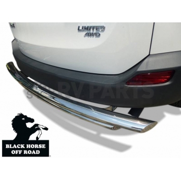 Black Horse Offroad Bumper Guard - Polished Silver Stainless Steel - RDLTOT202S-1