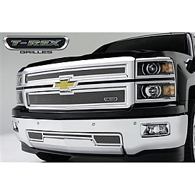 T-Rex Truck Products Grille Insert - Mesh Rectangular Polished Stainless Steel - 54121